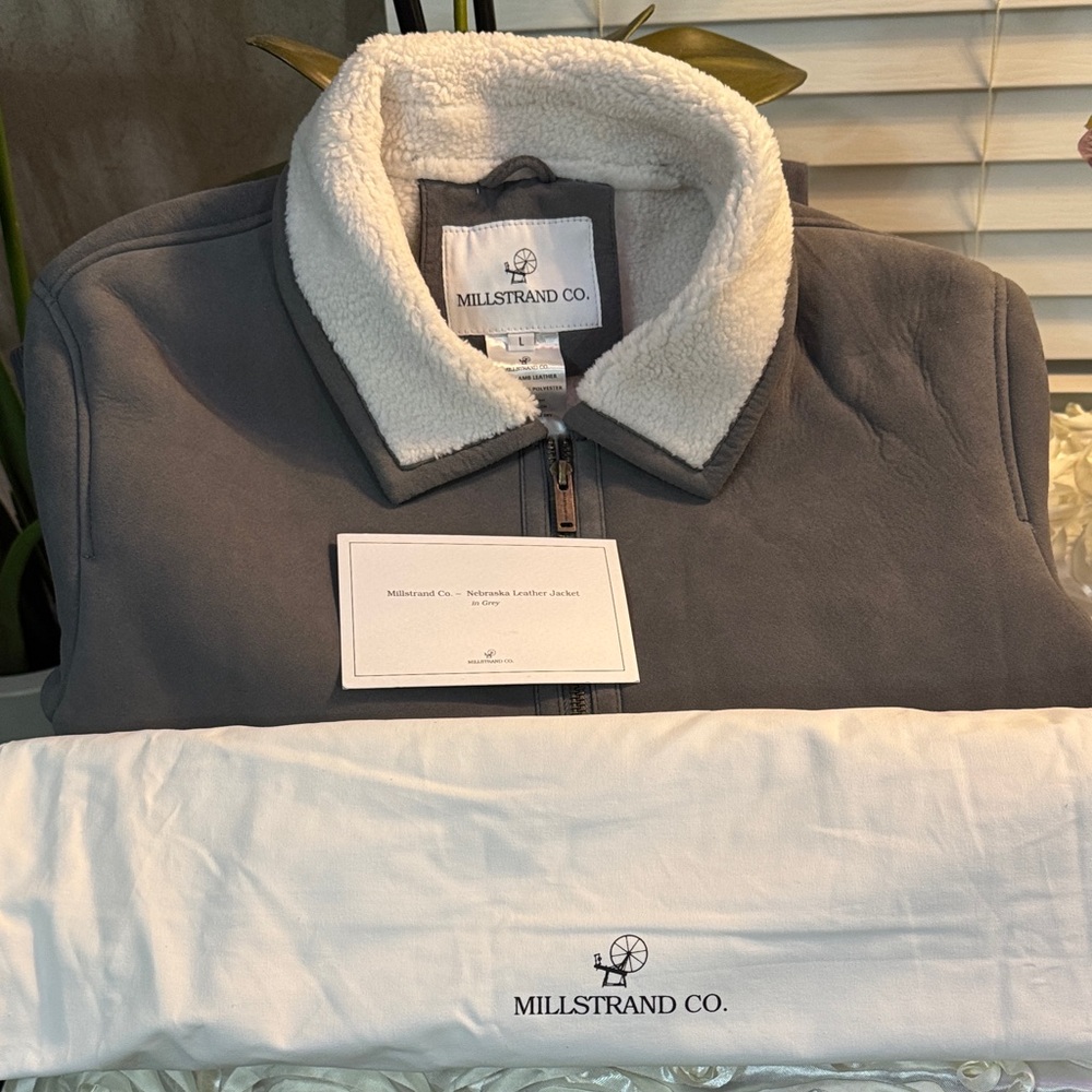 Millstrand Co. Gray Lamb Skin Leather Jacket